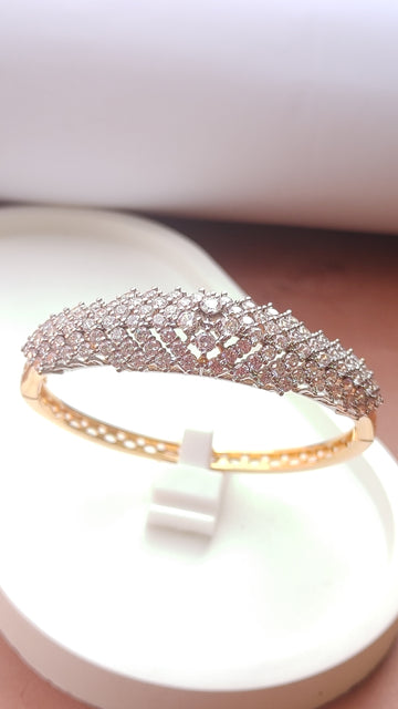 22K GOLD PLATED| REAL ZIRCONS| ADJUSTABLE | 1 YEAR WARRANTY |BRACELET