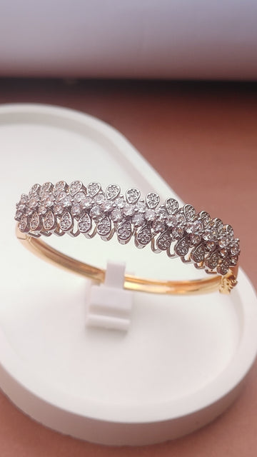 22K GOLD PLATED| REAL ZIRCONS| ADJUSTABLE | 1 YEAR WARRANTY |BRACELET