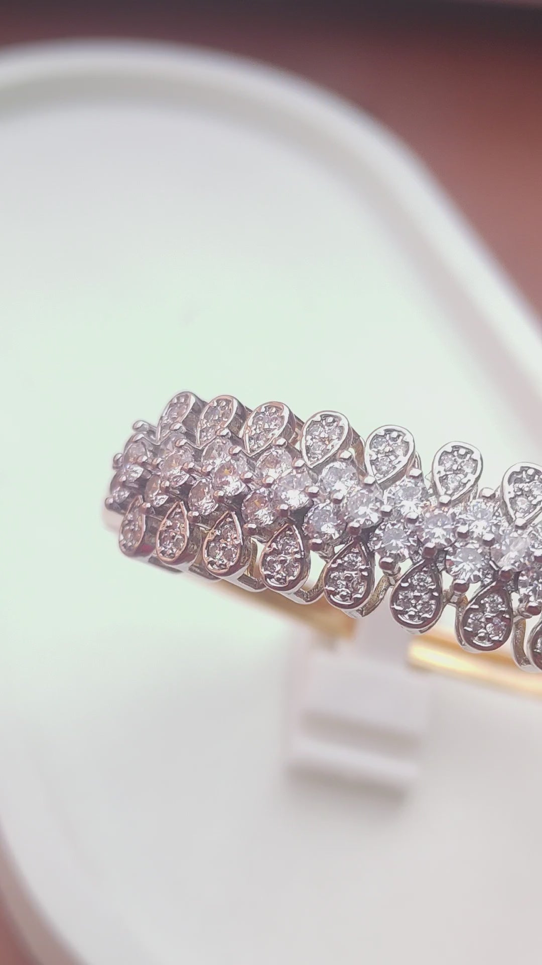 22K GOLD PLATED| REAL ZIRCONS| ADJUSTABLE | 1 YEAR WARRANTY |BRACELET