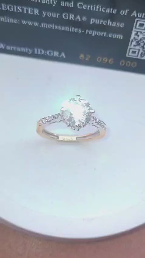 925 SILVER STERLING RING GOLD PLATED WITH MOISSANITE DIAMOND PAWNABLE AND LEGIT S23