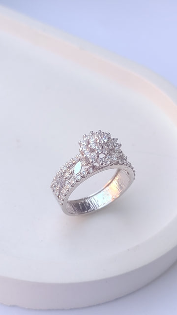 925 SILVER STERLING RING WITH MOISSANITE DIAMOND PAWNABLE AND LEGIT S22