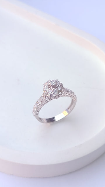 925 SILVER STERLING RING WITH MOISSANITE DIAMOND PAWNABLE AND LEGIT S24