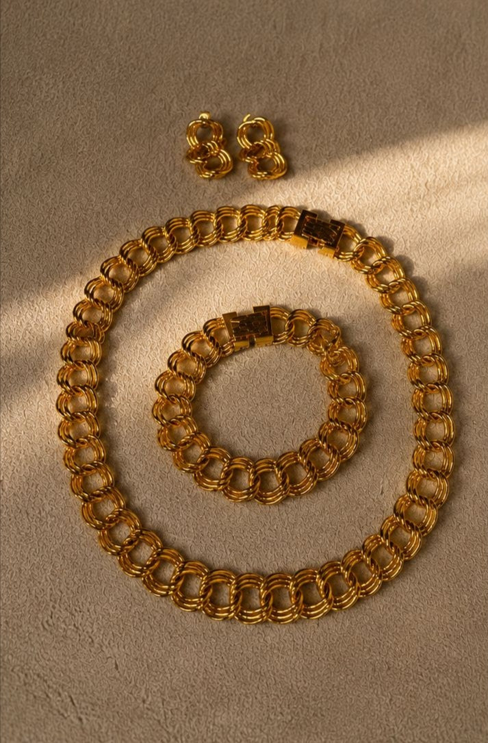 CHUNKY GOLD PLATED SETS DUBAI GOLD Style G1102