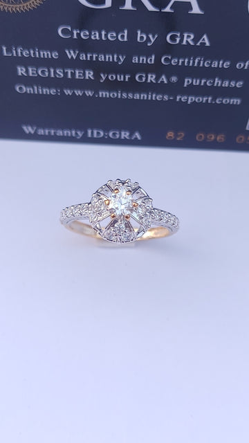 925 SILVER STERLING RING WITH MOISSANITE DIAMOND S15