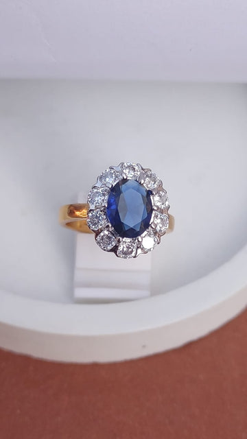 Diamond 💎 cut Zircon judao adjustable ring 22 k gold plated hand crafted |