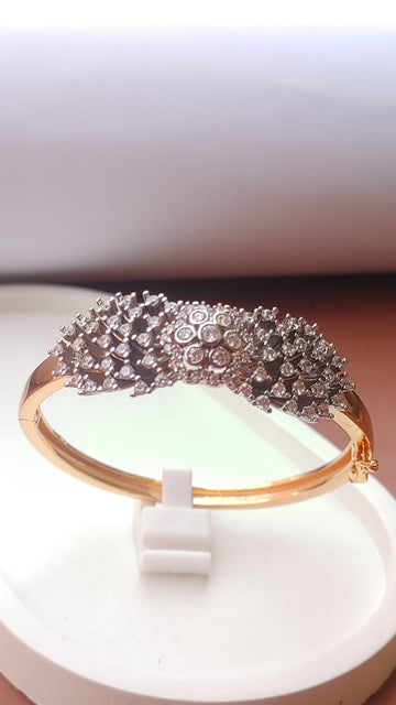 22K GOLD PLATED| REAL ZIRCONS| ADJUSTABLE | 1 YEAR WARRANTY |BRACELET