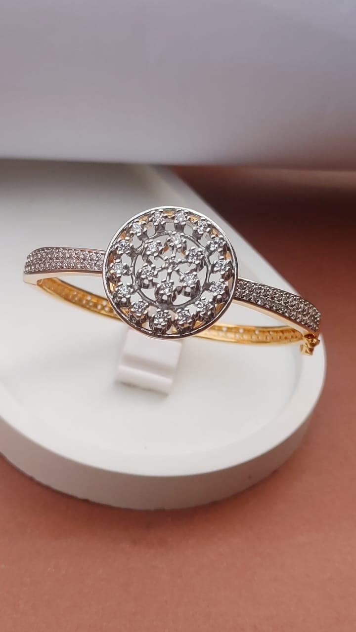 22K GOLD PLATED| REAL ZIRCONS| ADJUSTABLE | 1 YEAR WARRANTY |BRACELET