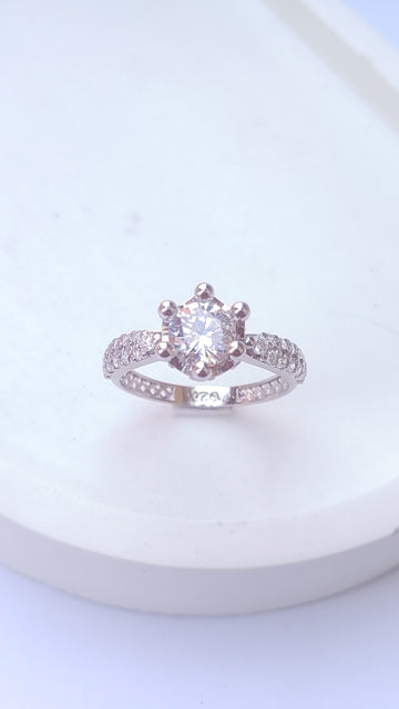 925 SILVER STERLING RING WITH MOISSANITE DIAMOND PAWNABLE AND LEGIT S08