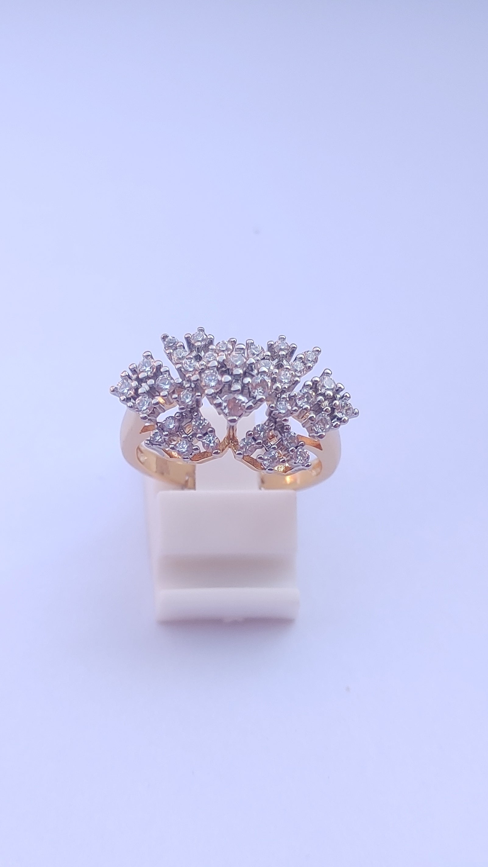 Diamond 💎 cut Zircon judao adjustable ring 22 k gold plated hand crafted |